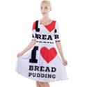 I love bread pudding  Quarter Sleeve A-Line Dress View1