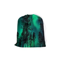 Aurora Northern Lights Celestial Magical Astronomy Drawstring Pouch (medium) by pakminggu
