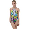 Brain Left Logic Language Science Go with the Flow One Piece Swimsuit View1