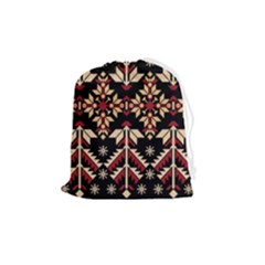 Vector Illustration Of Ukrainian Folk Seamless Pattern Ethnic Ornament Border Element Traditional Drawstring Pouch (medium) by pakminggu