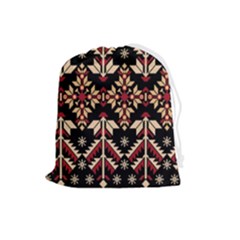 Vector Illustration Of Ukrainian Folk Seamless Pattern Ethnic Ornament Border Element Traditional Drawstring Pouch (large) by pakminggu