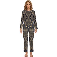Brain Technology Data Digital Womens  Long Sleeve Lightweight Pajamas Set by pakminggu