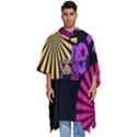 Seamless Halloween Day Of The Dead Men s Hooded Rain Ponchos View1