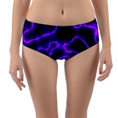 Purple Pattern Background Structure Reversible Mid-waist Bikini Bottoms by danenraven