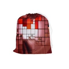 Pattern Structure Light Patterns Drawstring Pouch (large) by danenraven