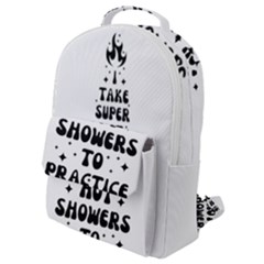 I Take A Super Hot Shower To Practice Burning In Hell Flap Pocket Backpack (small) by sidiakram