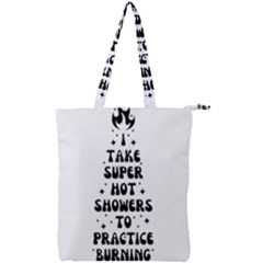 I Take A Super Hot Shower To Practice Burning In Hell Double Zip Up Tote Bag by sidiakram
