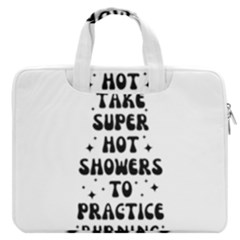 I Take A Super Hot Shower To Practice Burning In Hell Macbook Pro 16  Double Pocket Laptop Bag  by sidiakram