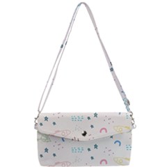 Spaceship Pattern Star Removable Strap Clutch Bag by danenraven