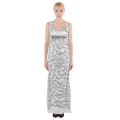 Joy Division Unknown Pleasures Post Punk Thigh Split Maxi Dress by Mog4mog4