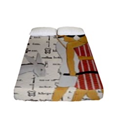 Egyptian Design Men Worker Slaves Fitted Sheet (full/ Double Size) by Mog4mog4