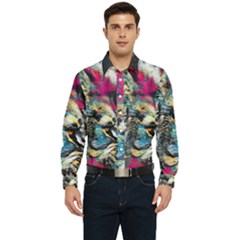 Angry Male Lion Roar Men s Long Sleeve  Shirt by Mog4mog4