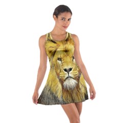 Lion Lioness Wildlife Hunter Cotton Racerback Dress by Mog4mog4