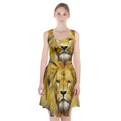 Lion Lioness Wildlife Hunter Racerback Midi Dress by Mog4mog4