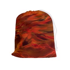 Fire Lion Flames Light Mystical Dangerous Wild Drawstring Pouch (xl) by Mog4mog4