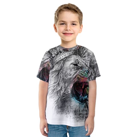 Lion King Head Kids  Sport Mesh Tee by Mog4mog4