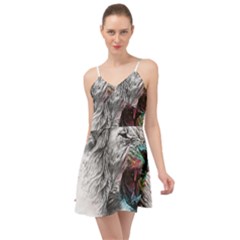 Lion King Head Summer Time Chiffon Dress by Mog4mog4