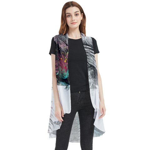Lion King Head Sleeveless Chiffon Waistcoat Shirt by Mog4mog4
