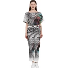 Lion King Head Batwing Lightweight Chiffon Jumpsuit by Mog4mog4