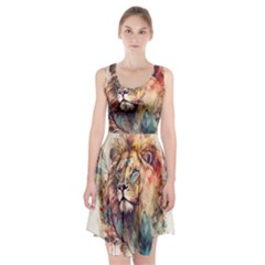 Lion Africa African Art Racerback Midi Dress by Mog4mog4