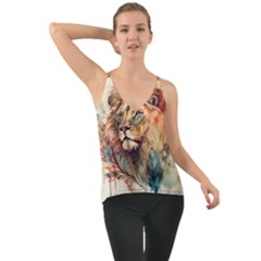 Lion Africa African Art Chiffon Cami by Mog4mog4
