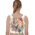 Lion Africa African Art Velvet Racer Back Crop Top View2