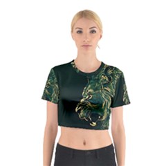 Angry Male Lion Cotton Crop Top by Mog4mog4