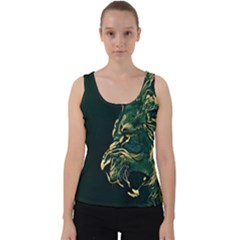Angry Male Lion Velvet Tank Top by Mog4mog4