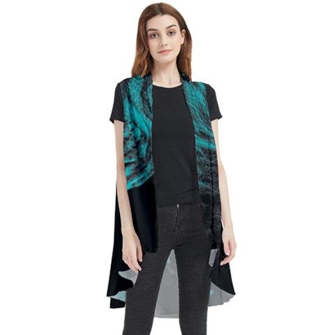 Angry Male Lion Predator Carnivore Sleeveless Chiffon Waistcoat Shirt by Mog4mog4