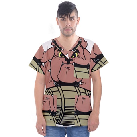 Art Dog Clip Art Men s V-neck Scrub Top by Mog4mog4