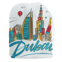 Burj Khalifa Skyline Clip Art Drawing Comic World Drawstring Pouch (3xl) by Mog4mog4