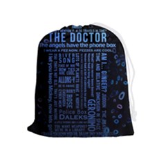 Doctor Who Tardis Drawstring Pouch (xl) by Mog4mog4