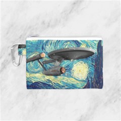 Star Starship The Starry Night Van Gogh Canvas Cosmetic Bag (small) by Mog4mog4