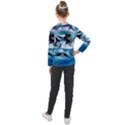 Orca Wave Water Underwater Kids  Long Mesh Tee View2