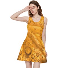 Lime Water Bubbles Macro Light Detail Background Inside Out Racerback Dress by Mog4mog4