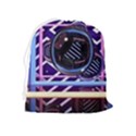 Abstract Sphere Room 3d Design Shape Circle Drawstring Pouch (XL) View2