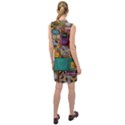 Pattern Design Art Techno Dj Music Retro Music Device Sleeveless Shirt Dress View2
