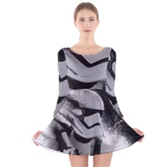 Stormtrooper Long Sleeve Velvet Skater Dress by Bakwanart
