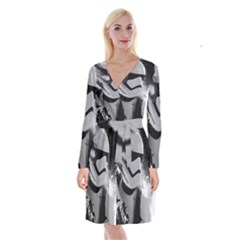 Stormtrooper Long Sleeve Velvet Front Wrap Dress by Bakwanart