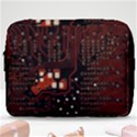 Red Computer Circuit Board Make Up Pouch (Large) View1