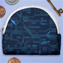 Technology Computer Circuit Boards Electricity Cpu Binary Horseshoe Style Canvas Pouch View1