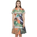 1 (209) Short Sleeve Waist Detail Dress View1