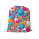 Circles Art Seamless Repeat Bright Colors Colorful Drawstring Pouch (XL) View2