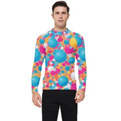Circles Art Seamless Repeat Bright Colors Colorful Men s Long Sleeve Rash Guard by 99art