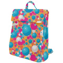 Circles Art Seamless Repeat Bright Colors Colorful Flap Top Backpack by 99art