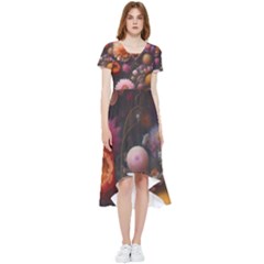 Flowers Petals Blossoms Art Flora High Low Boho Dress by 99art