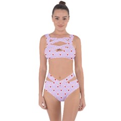 Easter Easter Bunny Hearts Seamless Tile Cute Bandaged Up Bikini Set  by 99art