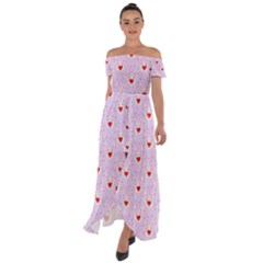Easter Easter Bunny Hearts Seamless Tile Cute Off Shoulder Open Front Chiffon Dress by 99art
