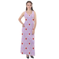 Easter Easter Bunny Hearts Seamless Tile Cute Sleeveless Velour Maxi Dress by 99art