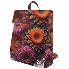 Flowers Flower Blossoms Petals Blooms Flap Top Backpack by 99art
